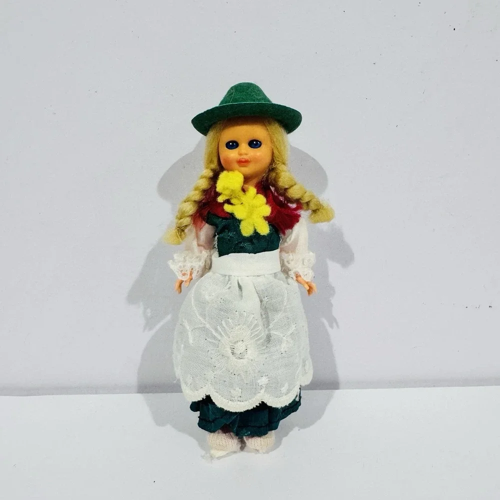 Vintage European Culture Souvenir Celluloid Sleepy Eye Girl Doll 5